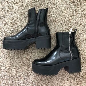 Forever 21 Black Platform Boots